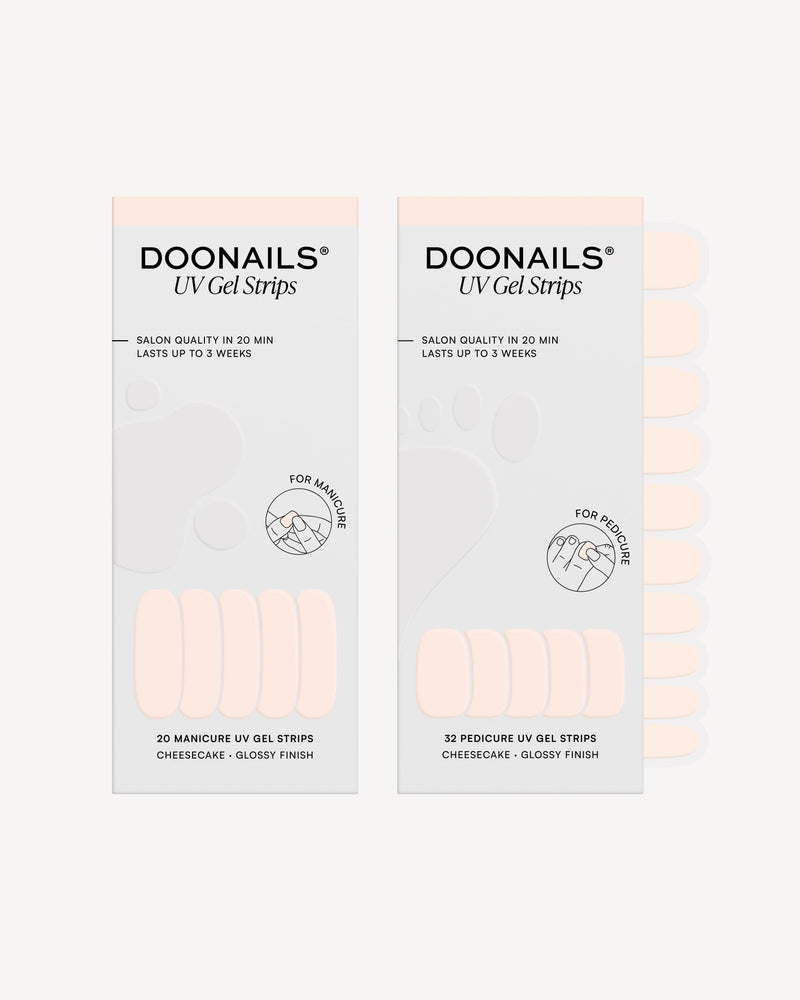 Cheesecake Mani & Pedi Set - UV Gel Strips - Doonails