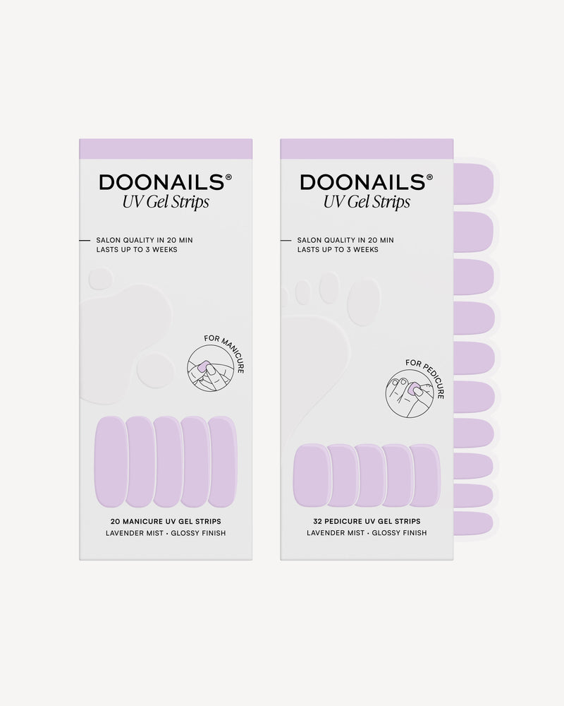 Lavender Mist Mani & Pedi Set - UV Gel Strips - Doonails
