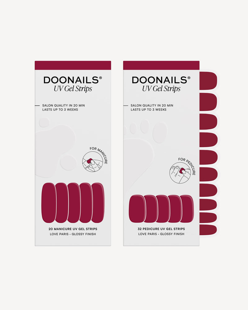 Love Paris Mani & Pedi Set - UV Gel Strips - Doonails