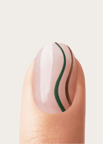 Gold Green Swirl