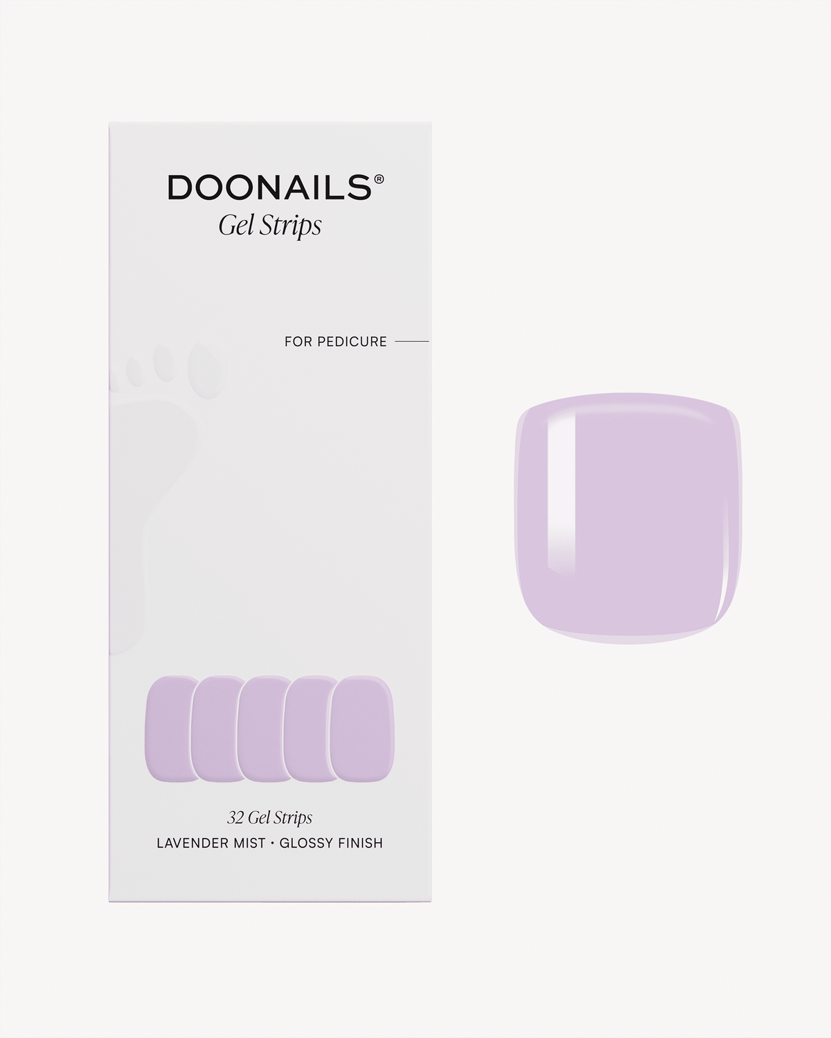 Lavender Mist Pédicure Bandes en Gel UV