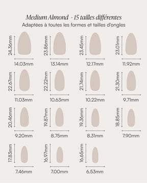 Press Ons en gel souple Toffee Forme Moyenne Amande