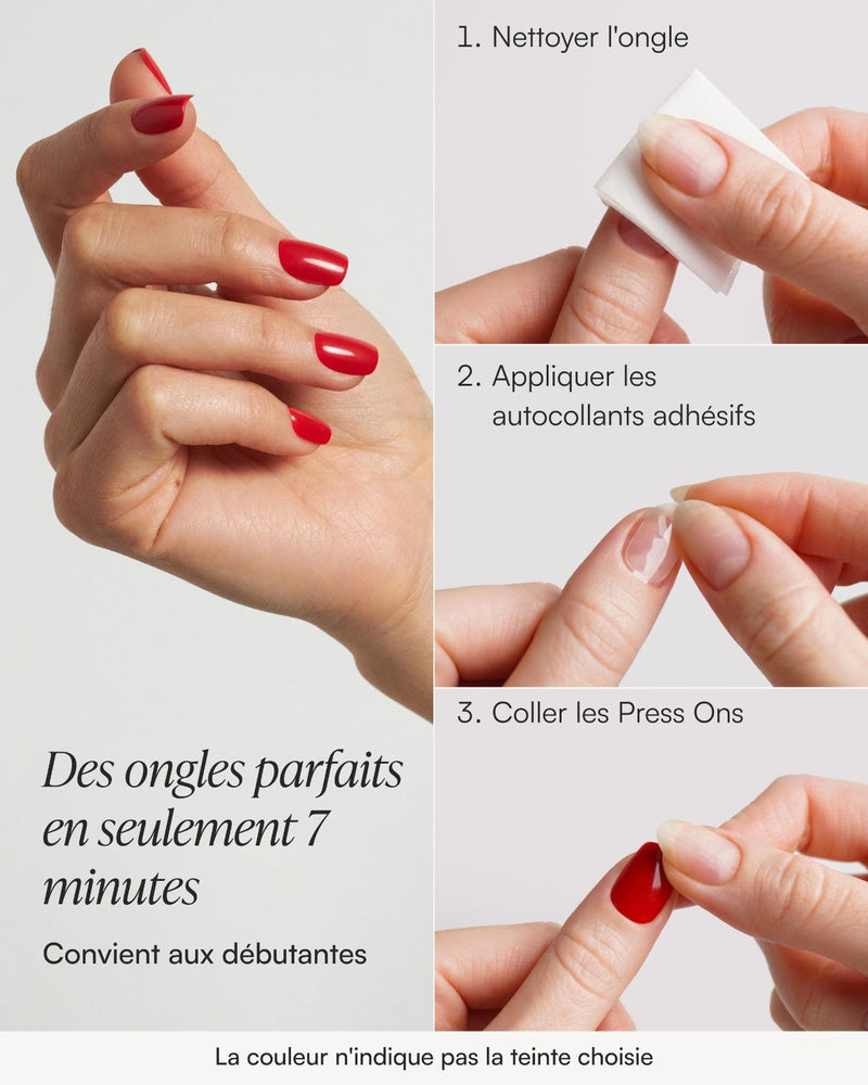 Press Ons en gel souple Anwendung - Doonails France