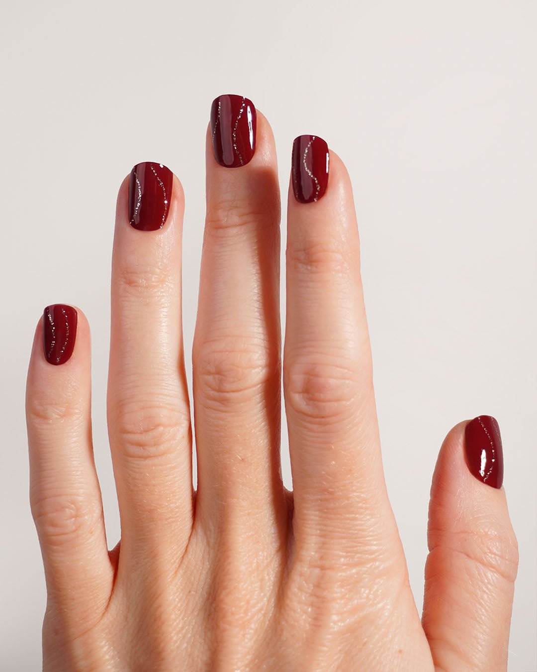 Bandes en Gel Red Glitter Swirl - Doonails France