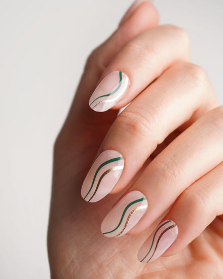 Gold Green Swirl