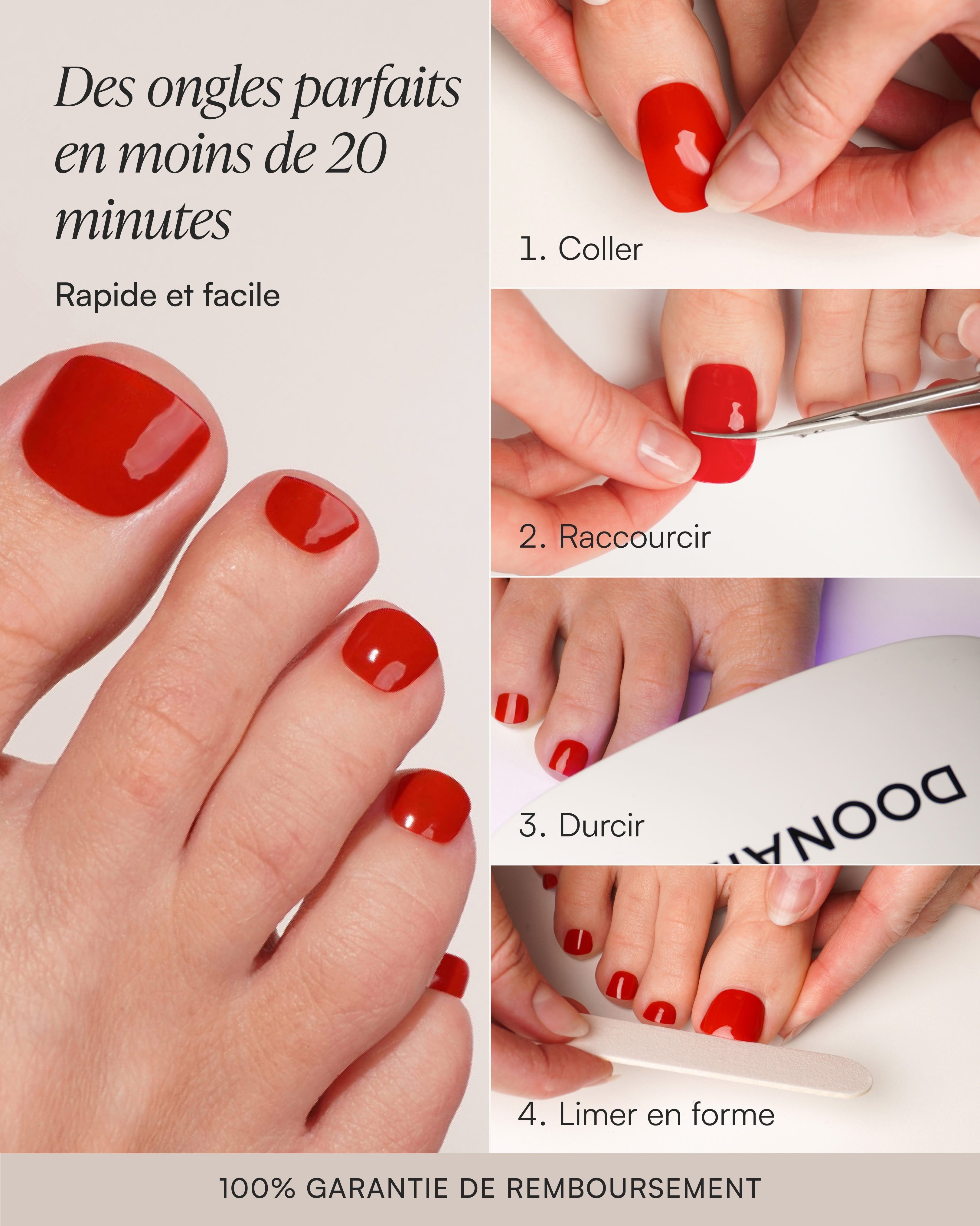 Été Pédicure Starter Set - Bandes en Gel - Doonails France