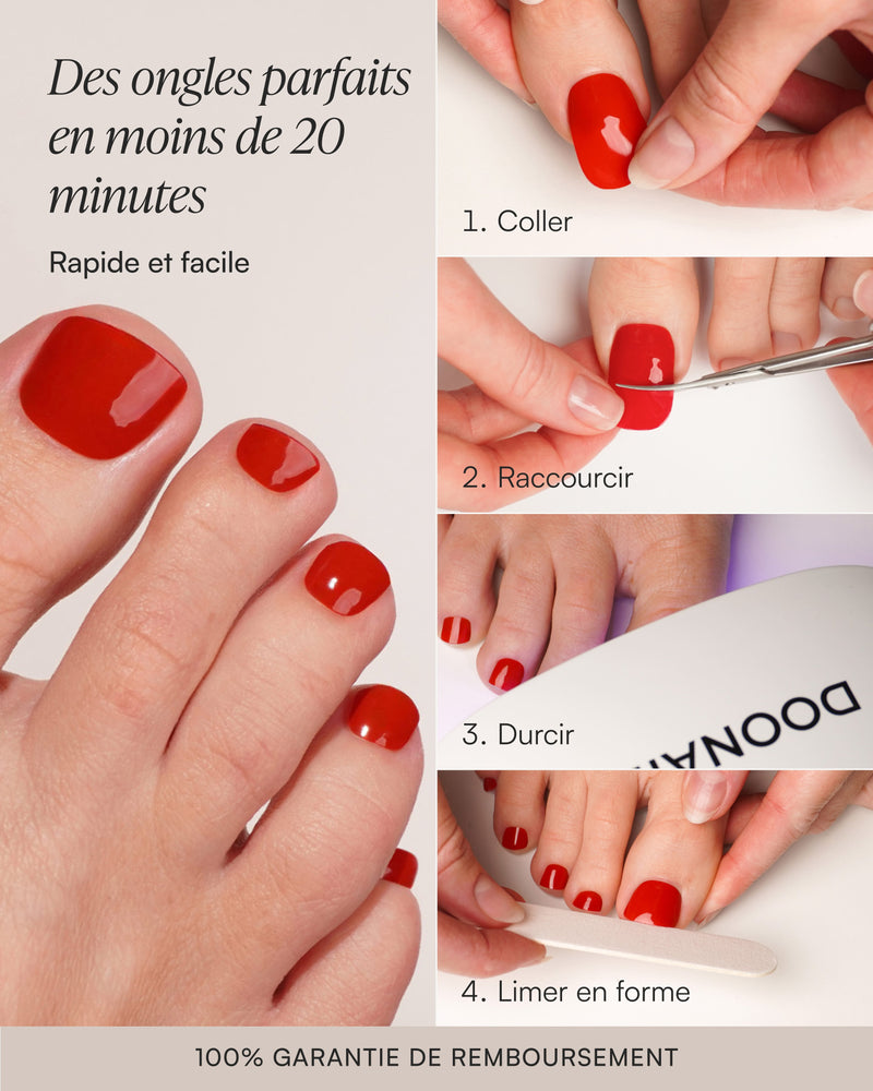 Cute Cucumber Pédicure Bandes en Gel - Doonails France