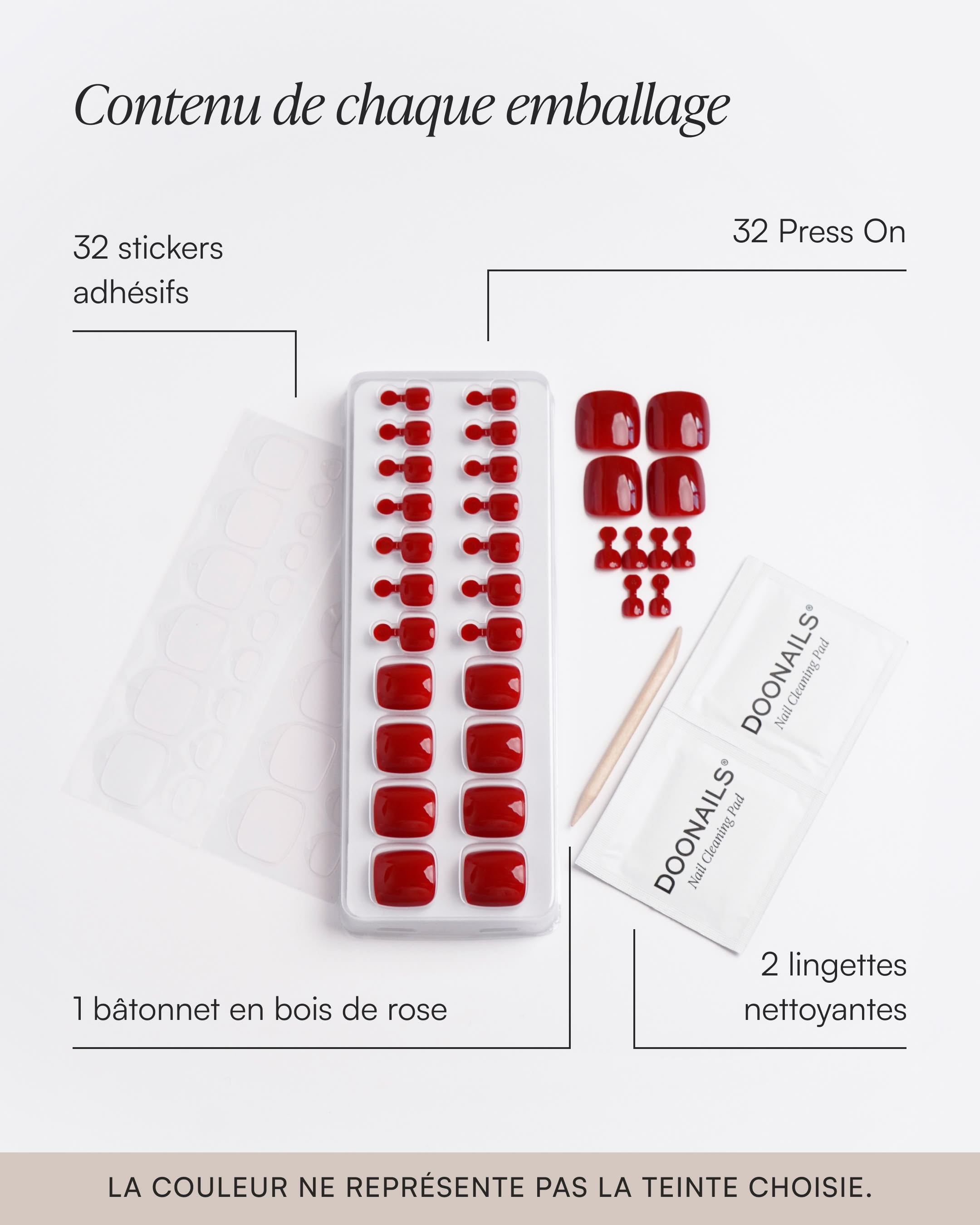 Kit de démarrage Été – Pediküre Press Ons en gel souple