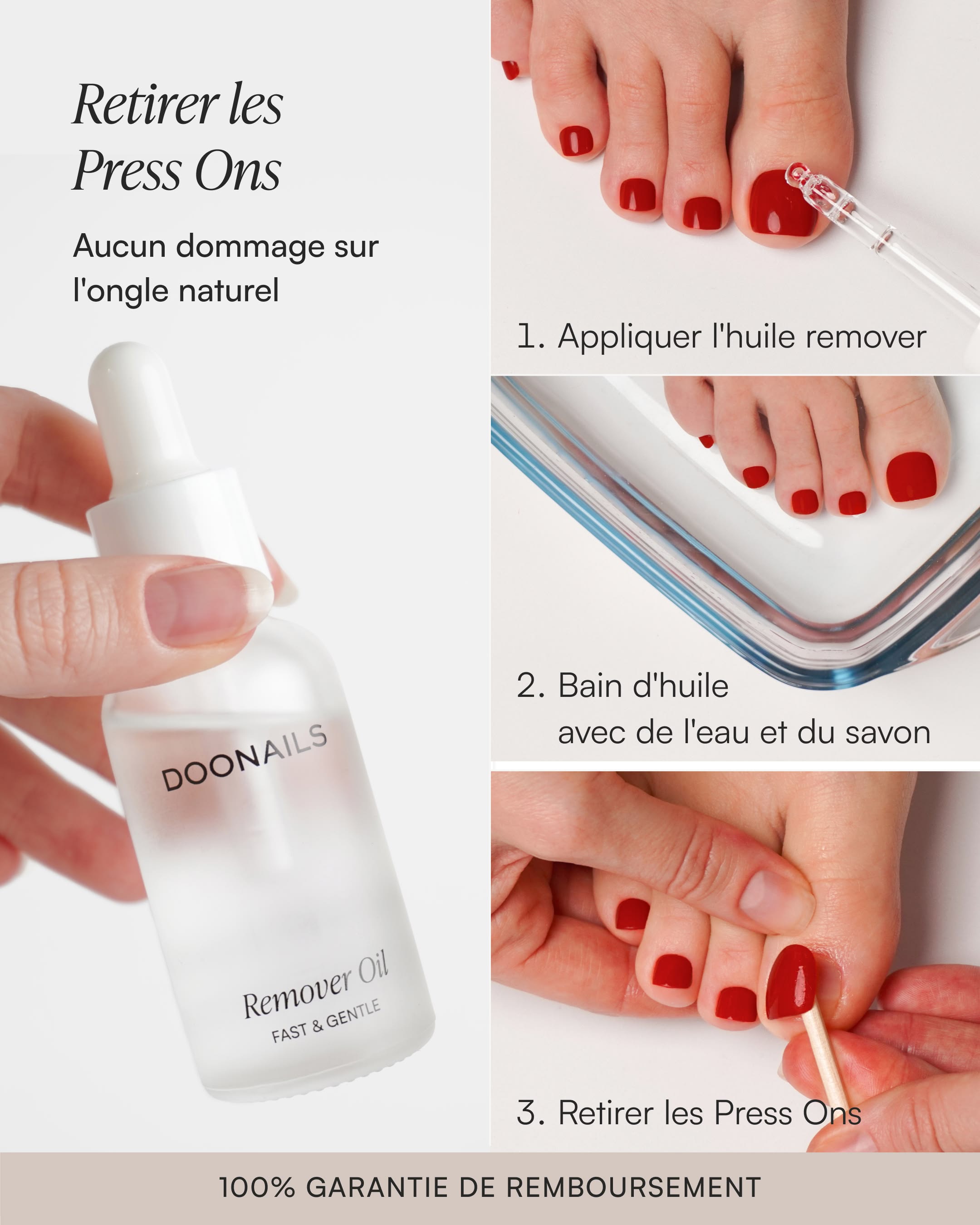 Kit de démarrage Été – Pediküre Press Ons en gel souple