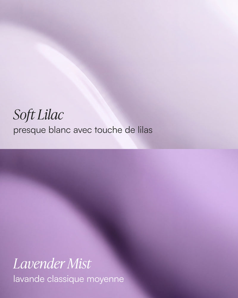 Soft Lilac Courte Arrondie Press Ons en Gel Souple