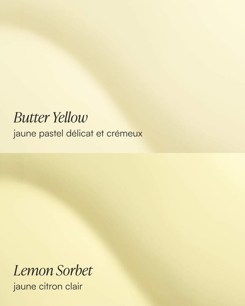 Butter Yellow Courte Carré Press On en Gel Souple