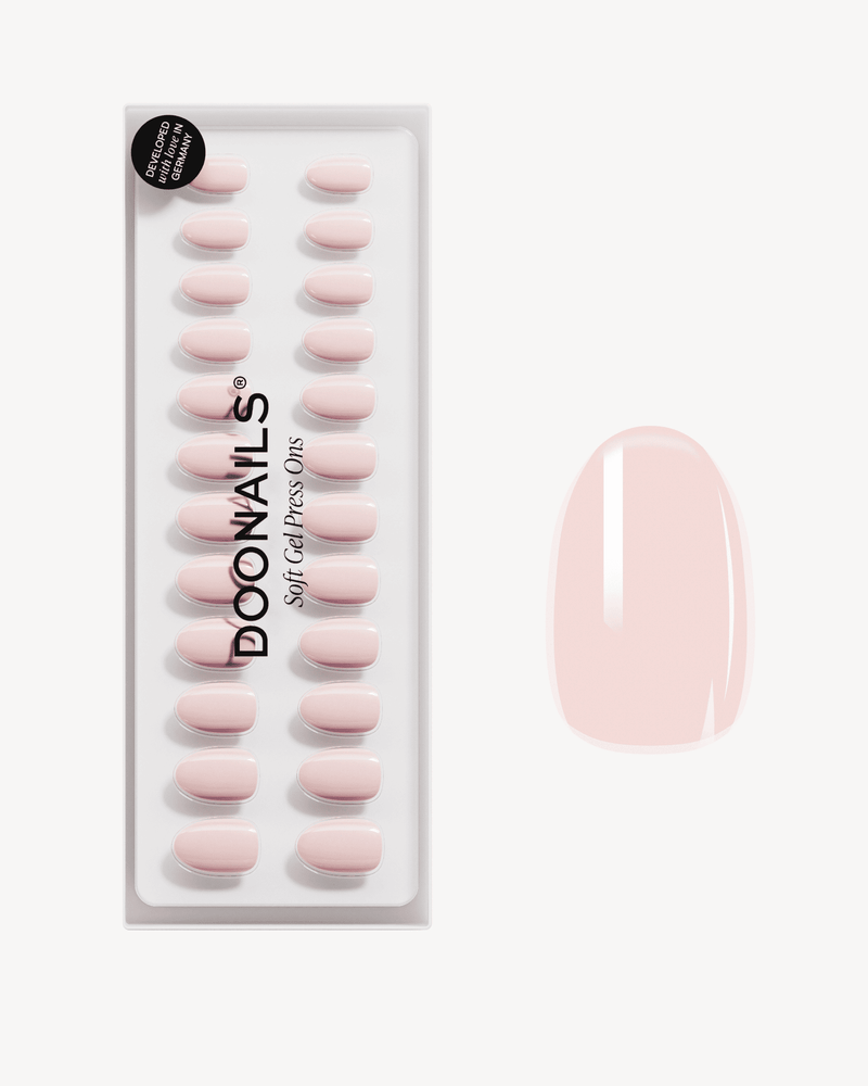 Ballerina Courte Arrondie Press On en Gel Souple