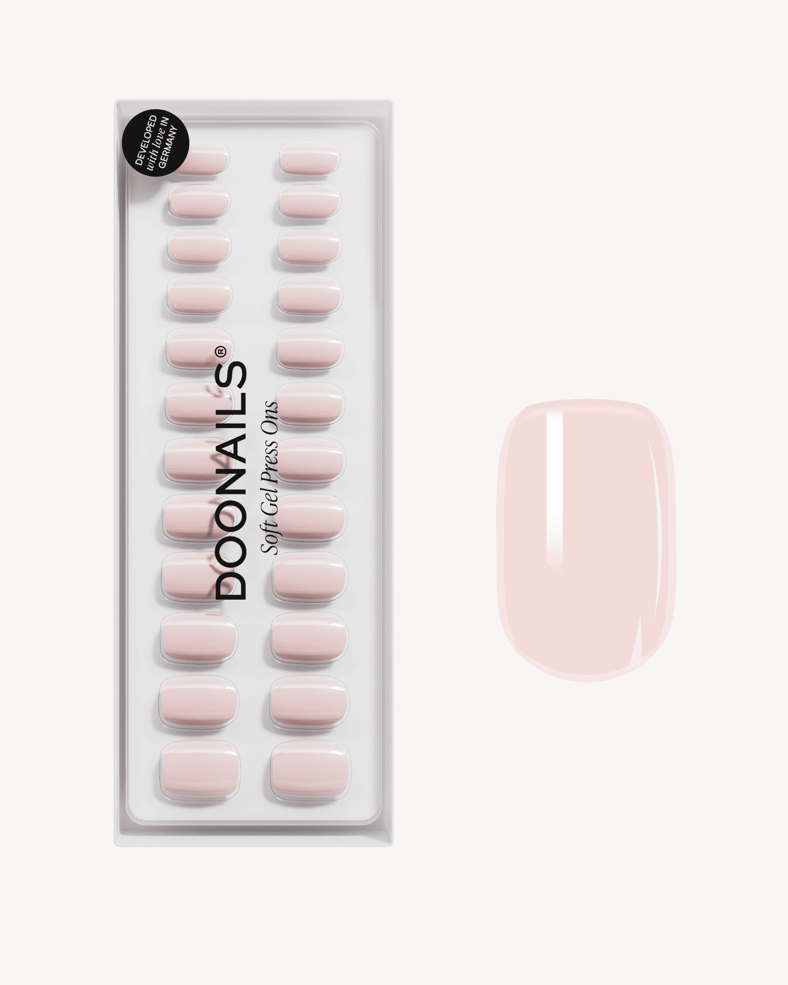 Ballerina Courte Carré Press On en Gel Souple