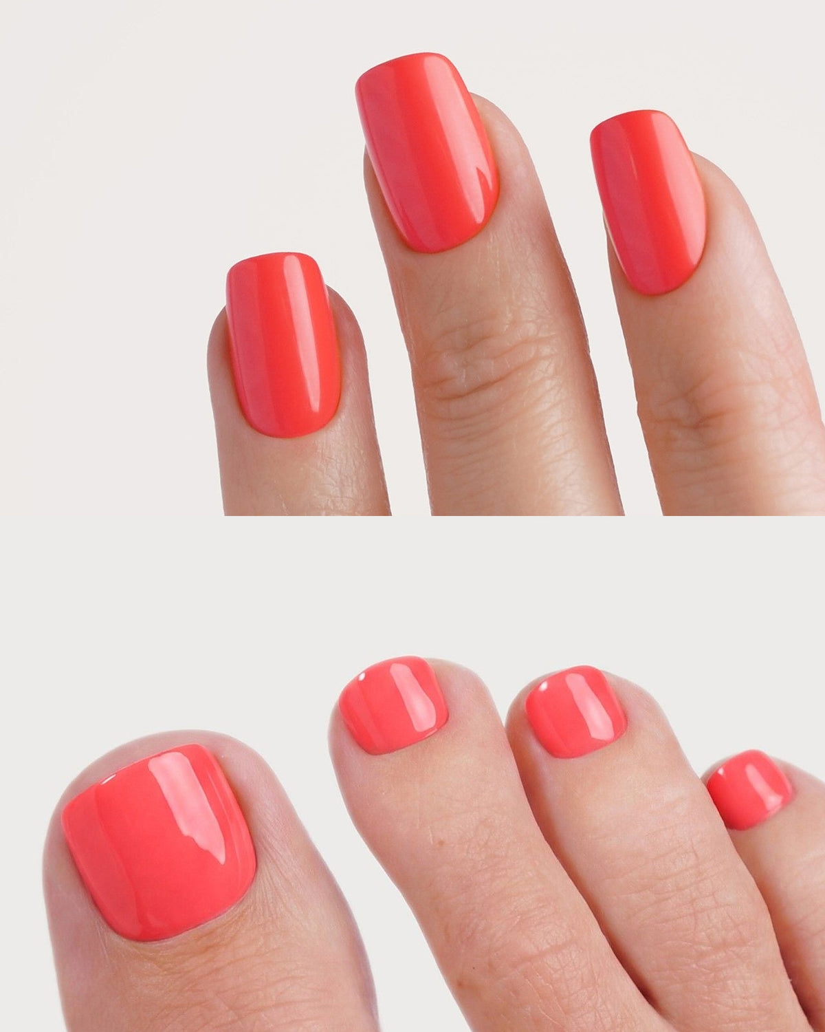 Sunset Coral Courte Carré Mani & Pedi Kit