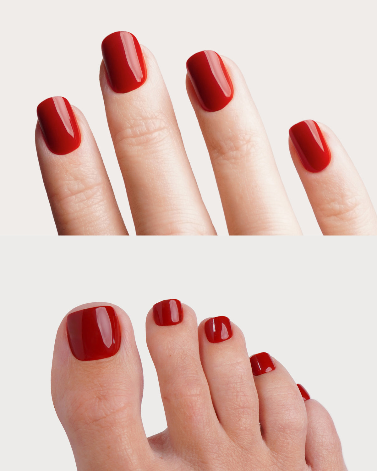 Mon Cheri Extra Courte Carré Mani & Pedi Kit Press On en Gel Souple