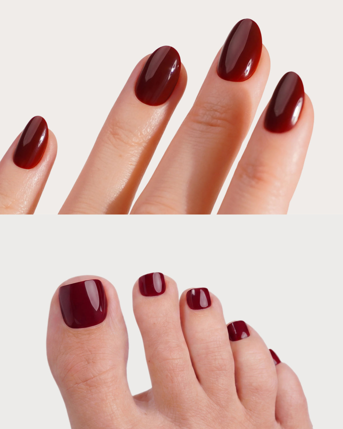 Love Paris Courte Arrondie Mani & Pedi Kit Press On en Gel Souple