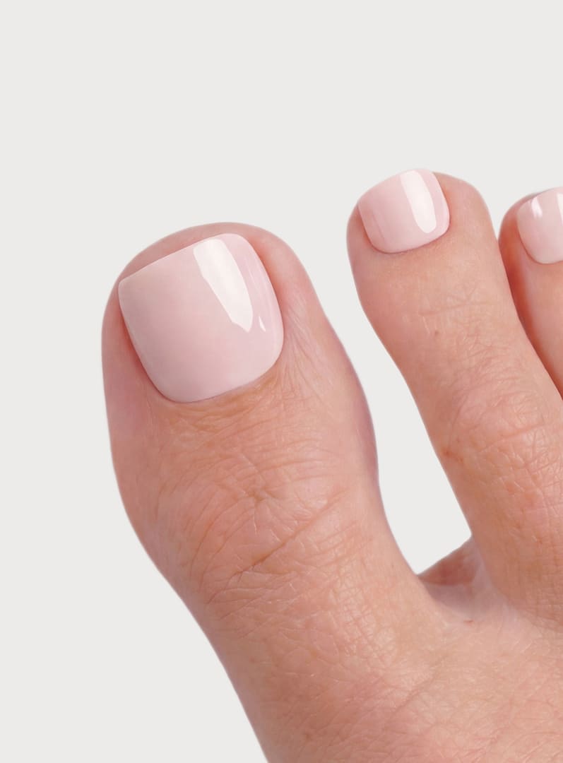 Ballerina Courte Arrondie Mani & Pedi Kit Press On en Gel Souple
