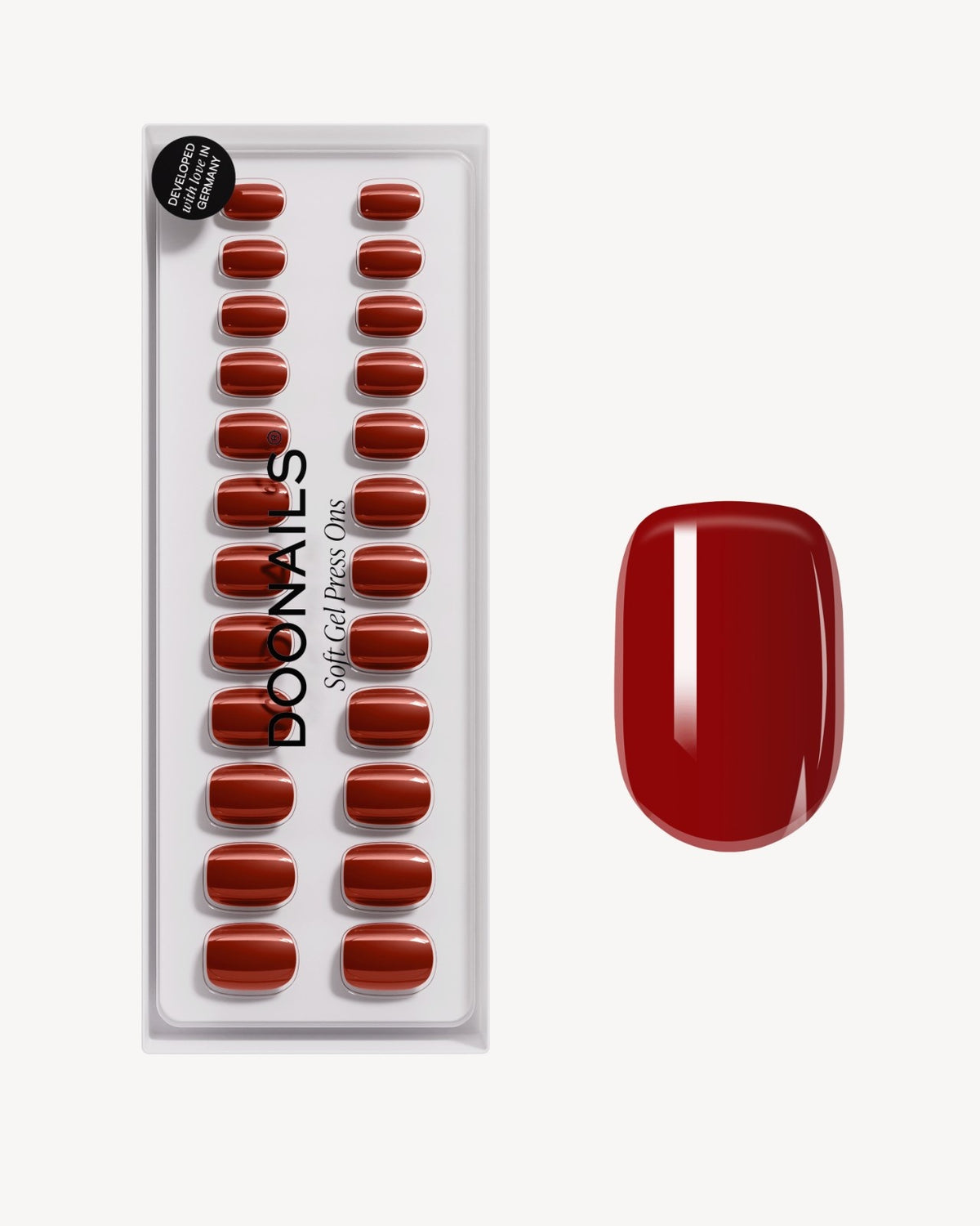 Mon Cheri Extra Courte Carré Press On en Gel Souple
