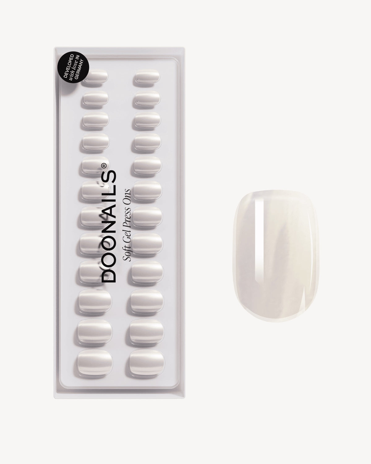 Toffee Extra Courte Carré Press On en Gel Souple