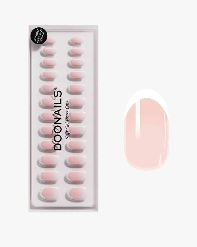 Press Ons en gel souple Classic French Moyenne Arrondie - Doonails France