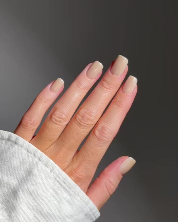 Toffee Courte Carré Press On en Gel Souple