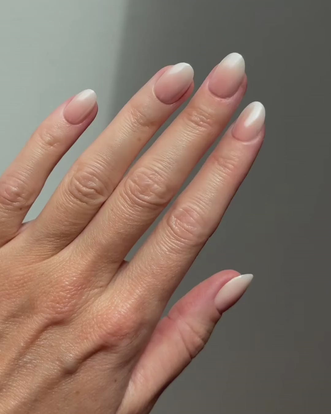 Glazed Babyboomer Courte Arrondie Press On en Gel Souple