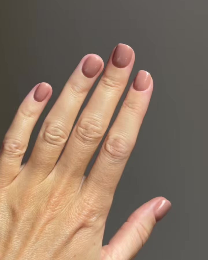 Espresso Ultra Courte Carré Press On en Gel Souple