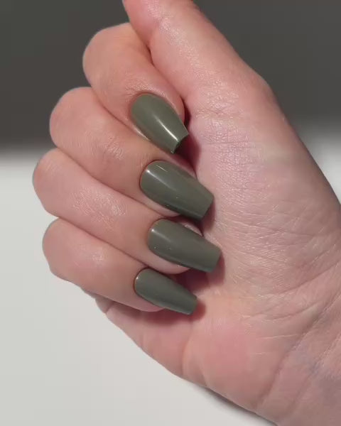 Khaki Soft Gel Press Ons