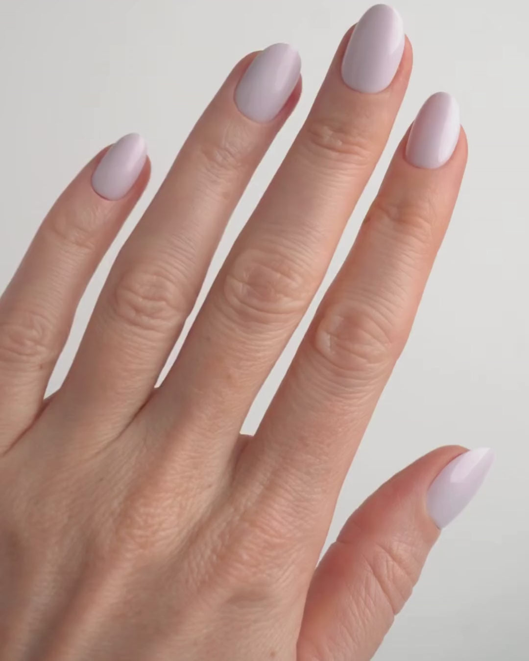 Soft Lilac Courte Arrondie Press Ons en Gel Souple