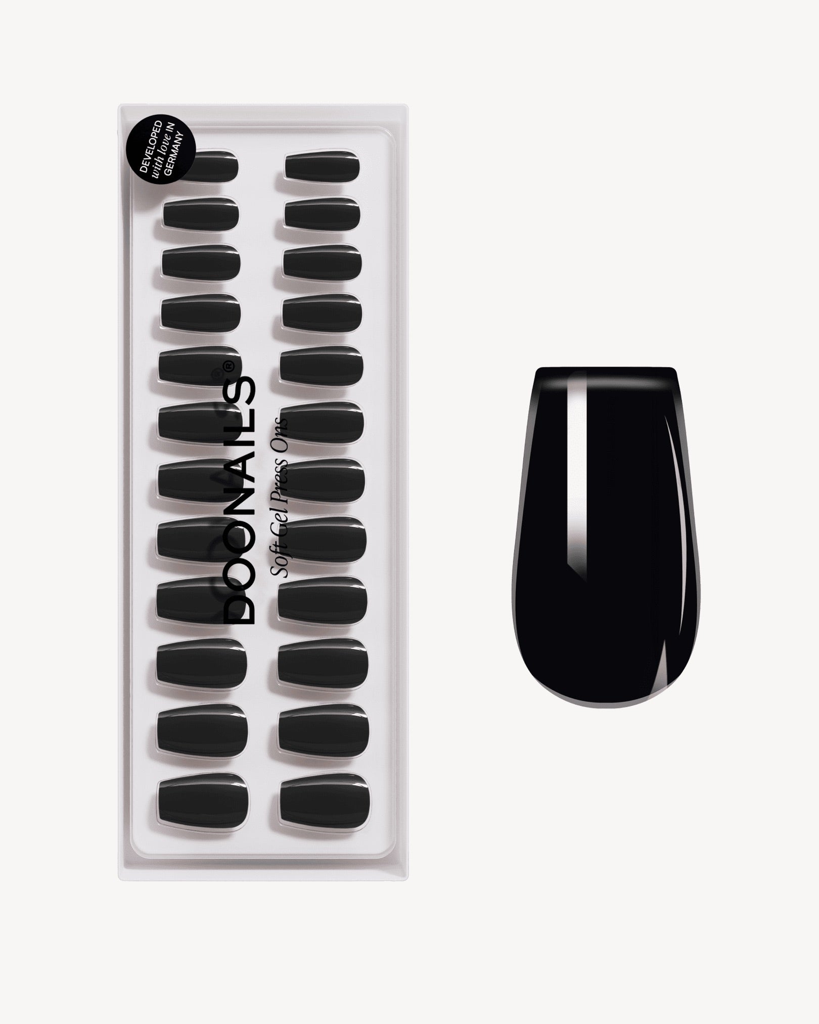Dark Dream Courte Ballerine Press On en Gel Souple