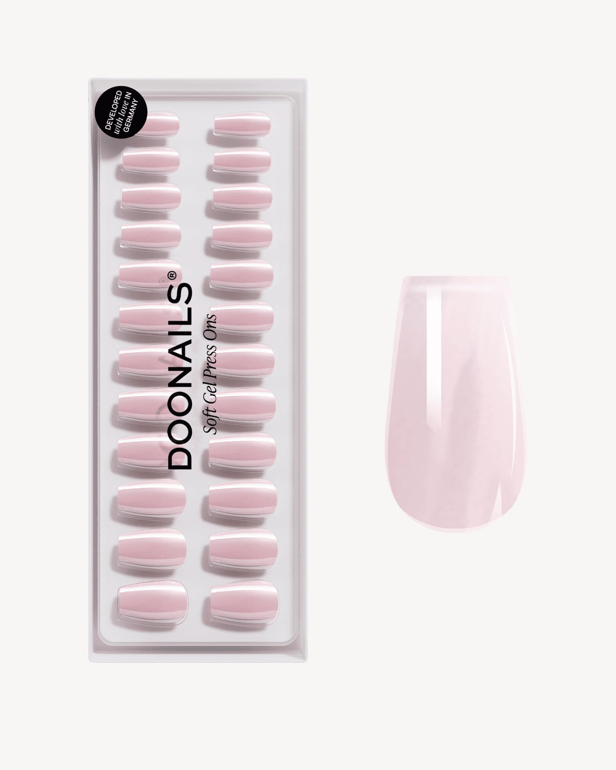 Jetset Courte Ballerine Press On en Gel Souple