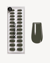 Khaki Courte Ballerine Press Ons en Gel SoupleDoonails