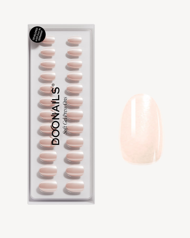Press Ons en gel souple Prosecco Courte Arrondie - Doonails France