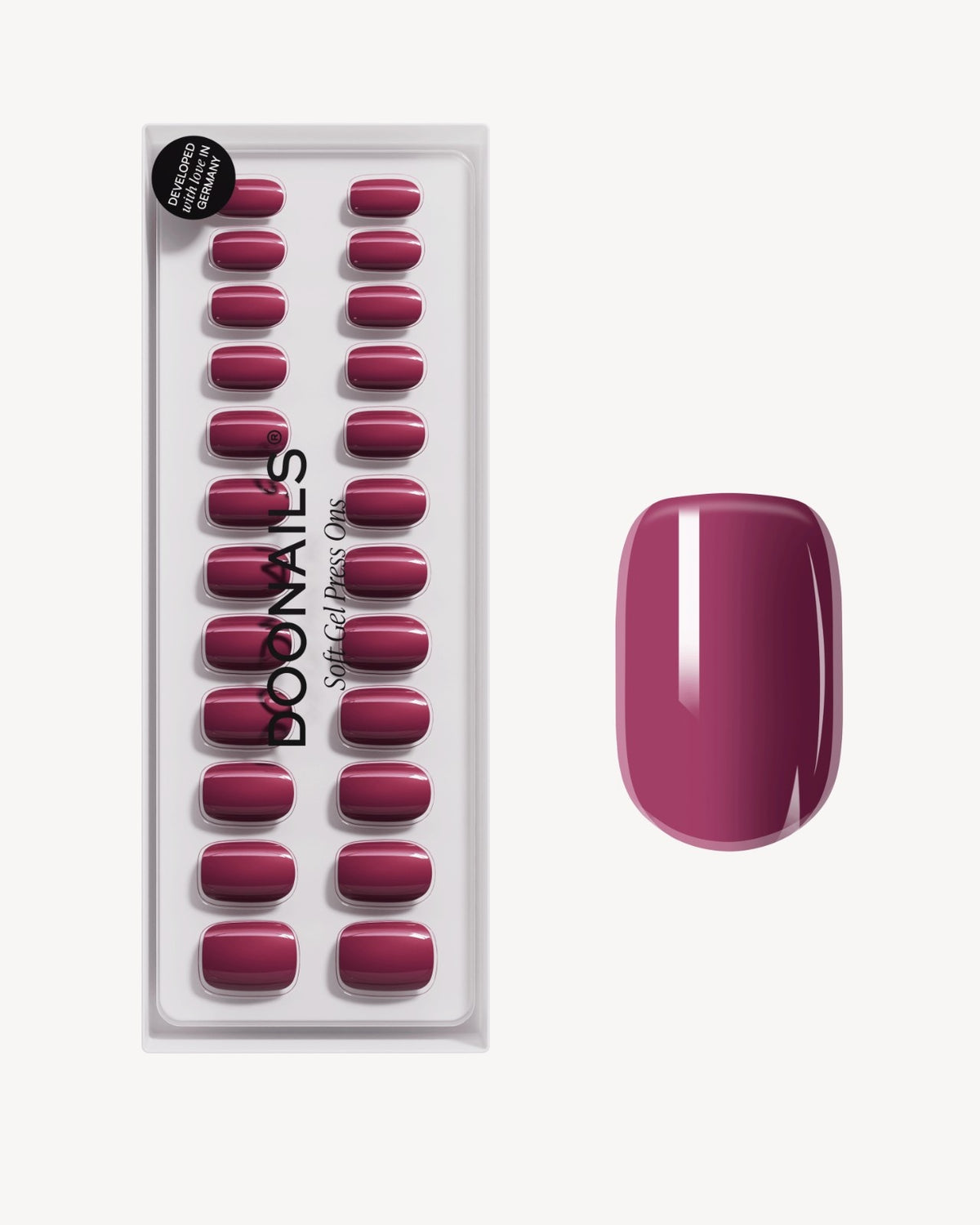Bubblegum Courte Carré Press On en Gel Souple